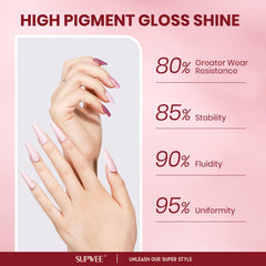 SUPWEE Nude Nail Polish Set tip: base and top coats enhance durability and protection.