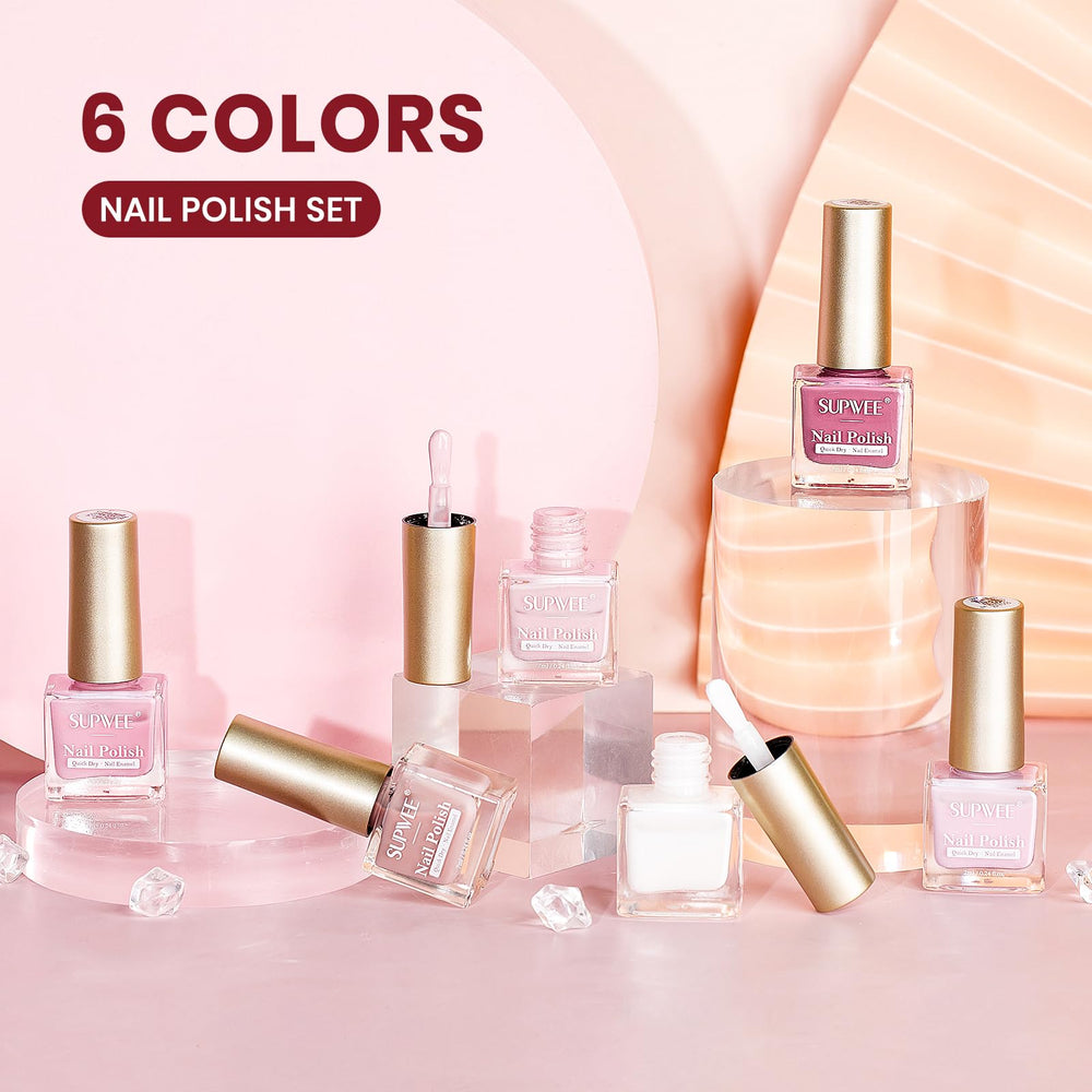 SUPWEE Nude Nail Polish Set gift-ready packaging suitable for gifting women or teens.