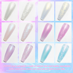 Close-up of SUPWEE Pearl Gel Nail Polish bottle showing shimmer finish
