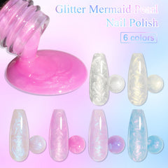 SUPWEE Pearl Gel Nail Polish shell-thread texture detail for unique patterns