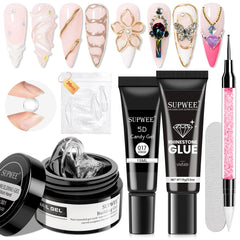 SUPWEE Solid Builder Gel 14g kit for smooth extensions and clean sculpting.