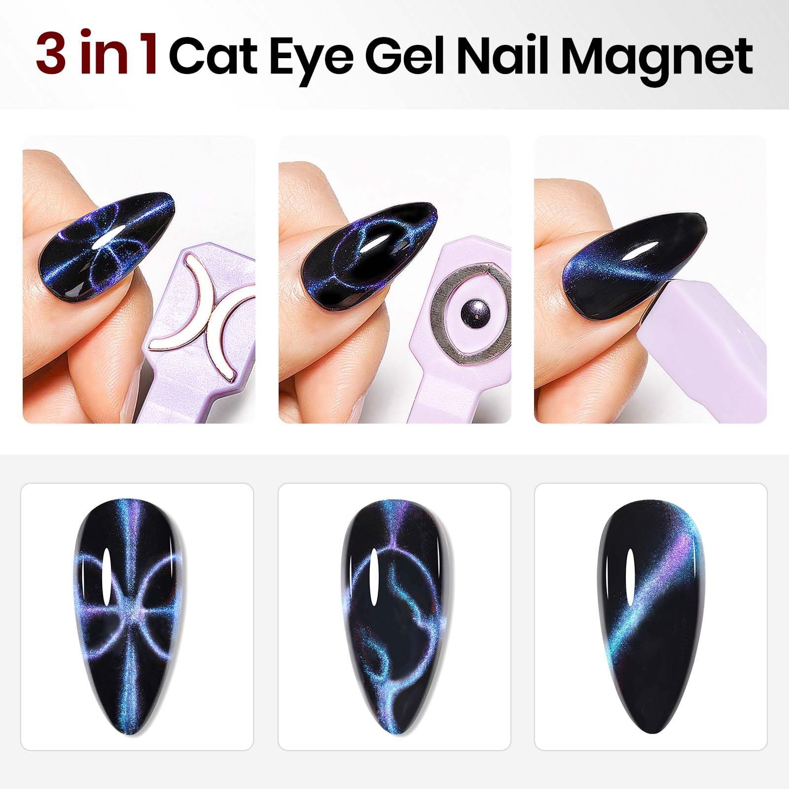 Supwee wet-polish magnet use: create dynamic cat eye effects in seconds