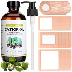 Suquuee Castor Oil Pack with 60 self-adhesive patches