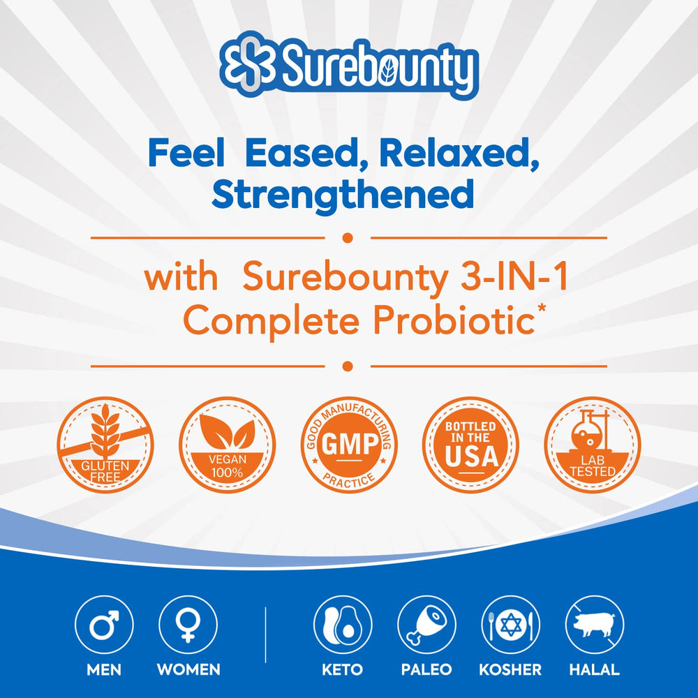 Close-up of ingredients and probiotic strains on the label