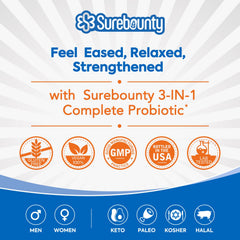 Close-up of ingredients and probiotic strains on the label