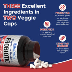 Surebounty Supreme Restore Probiotic packaging and bottle