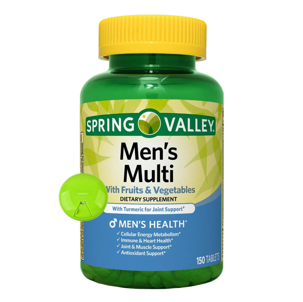 Bottle of SUREFECT Spring Valley Men's Multivitamin with 150 tablets