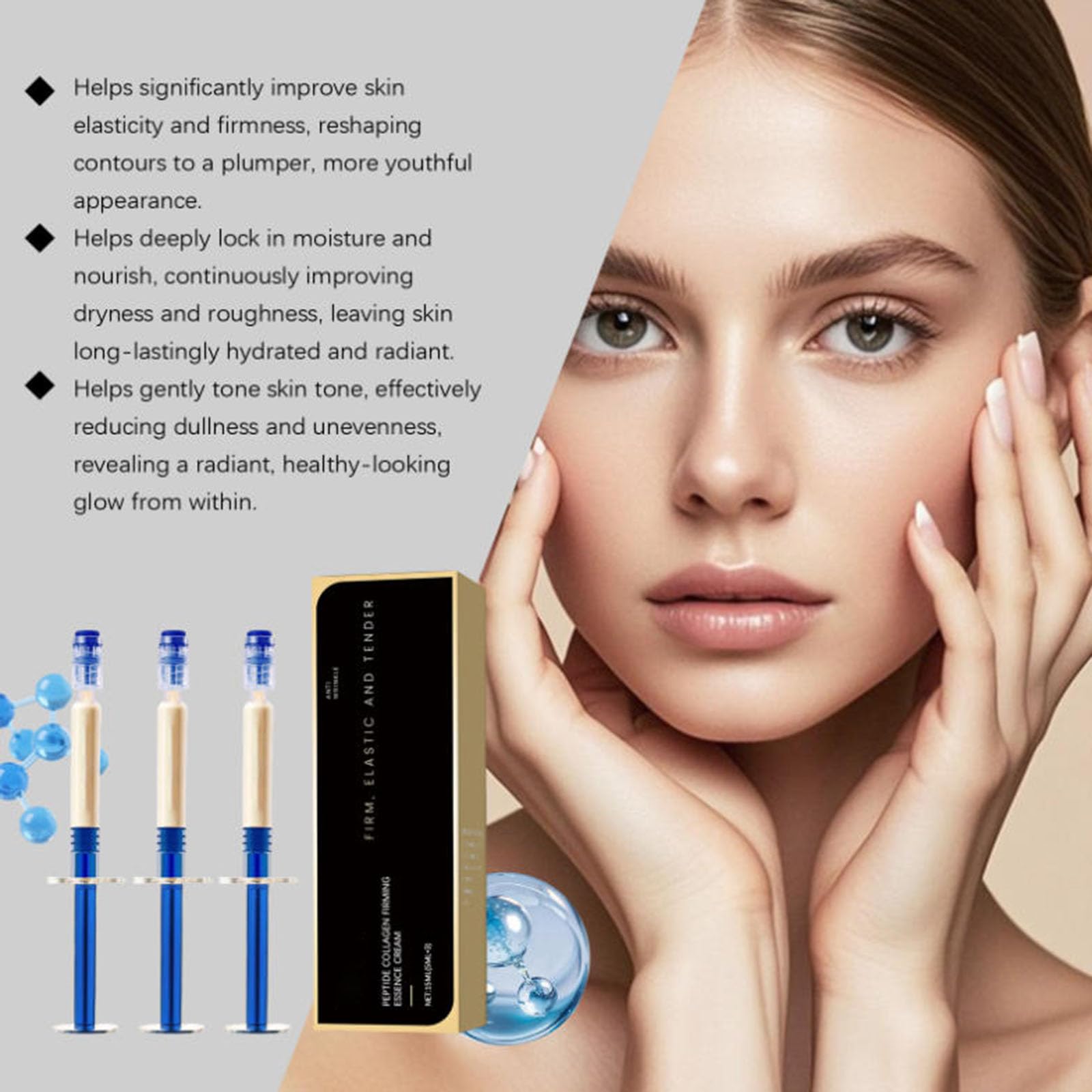 SURORAIN Peptide Collagen Essence Cream used in night routine for firming benefits