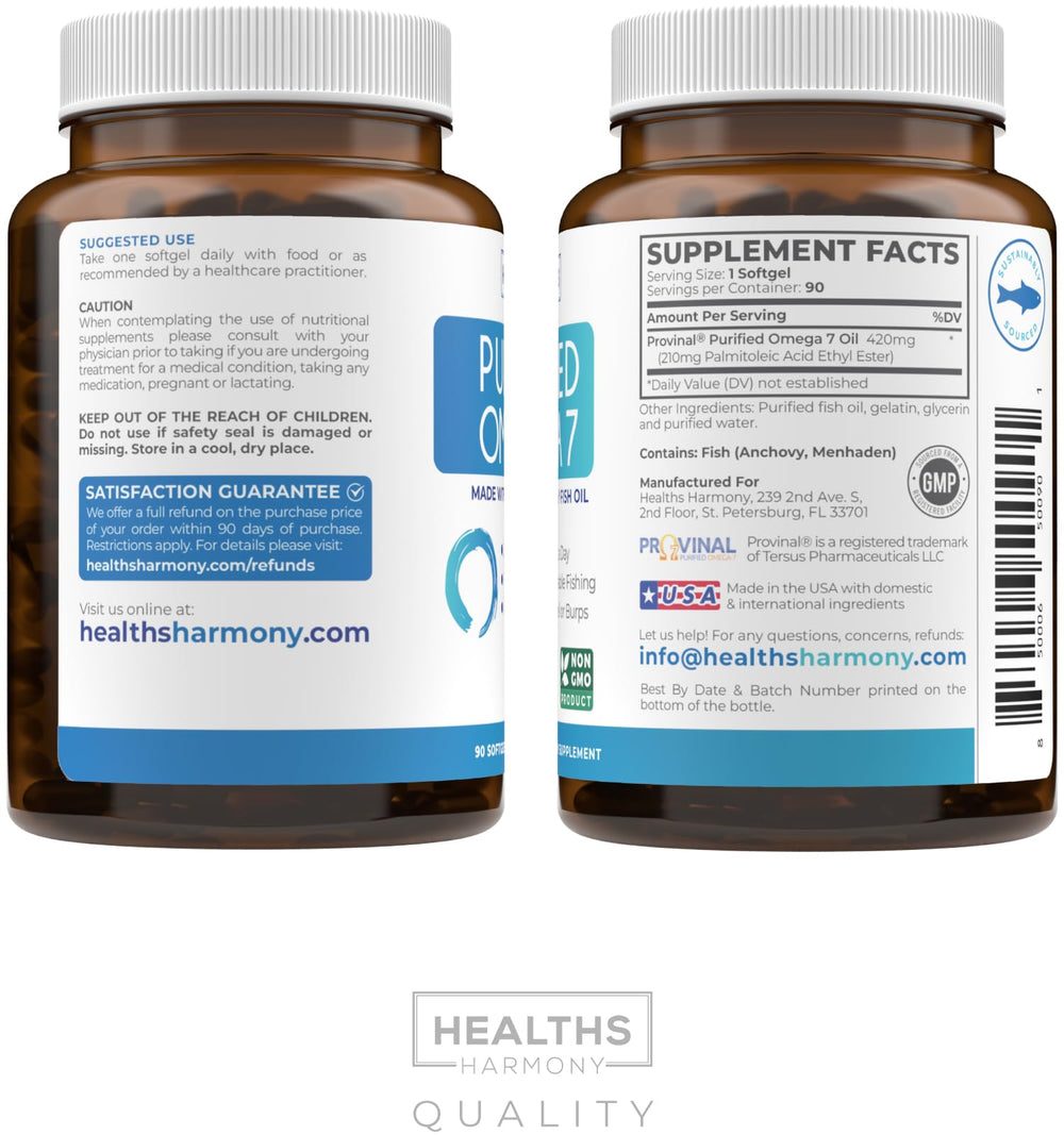 Sustainably sourced omega-7 oil for 3-month supply