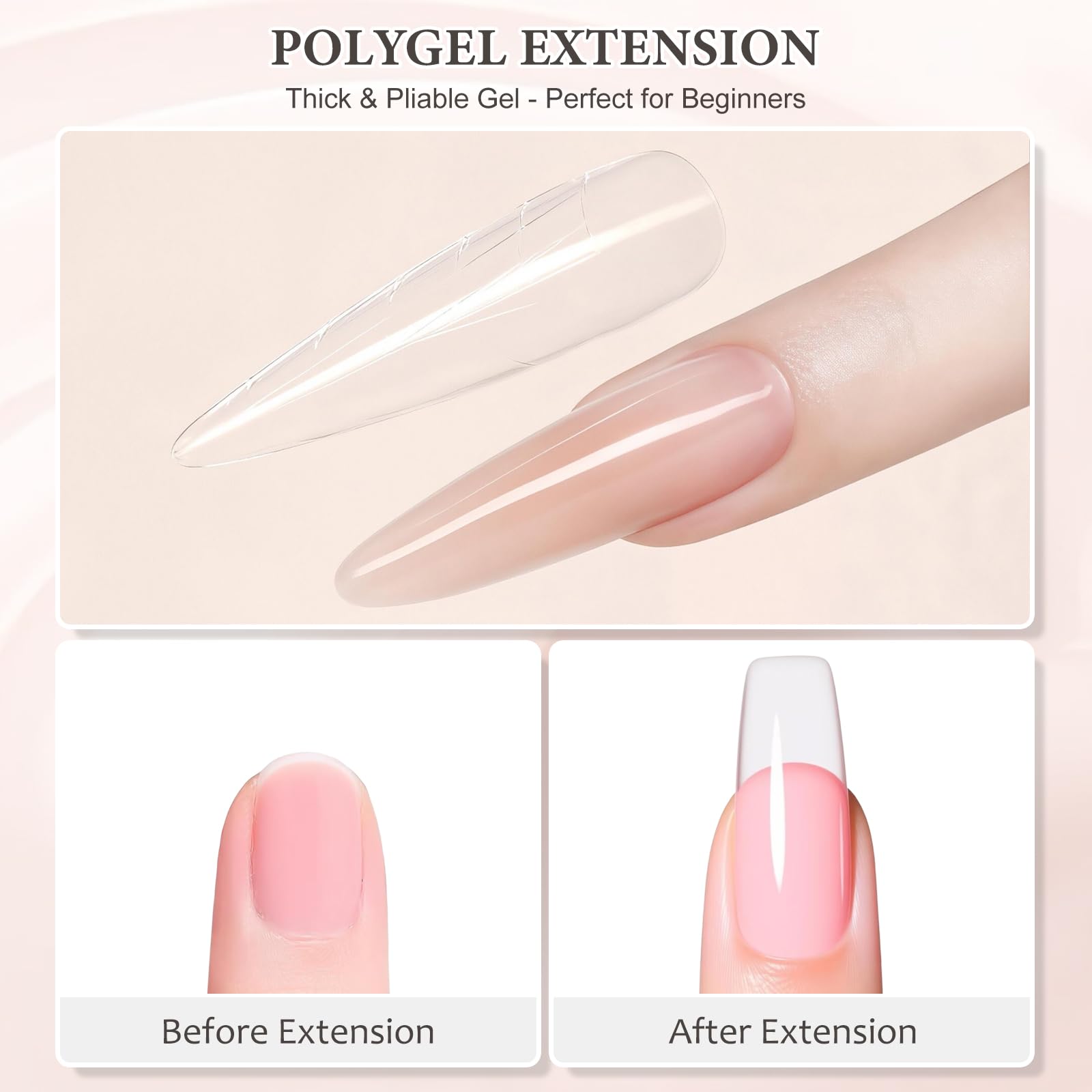 SUTOKAKA poly nail gel kit easy-sculpt for beginner-friendly nail enhancements.