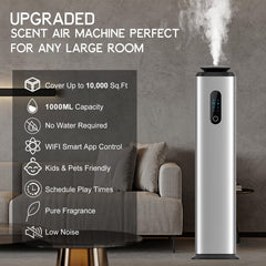 Durable metal silver finish diffuser