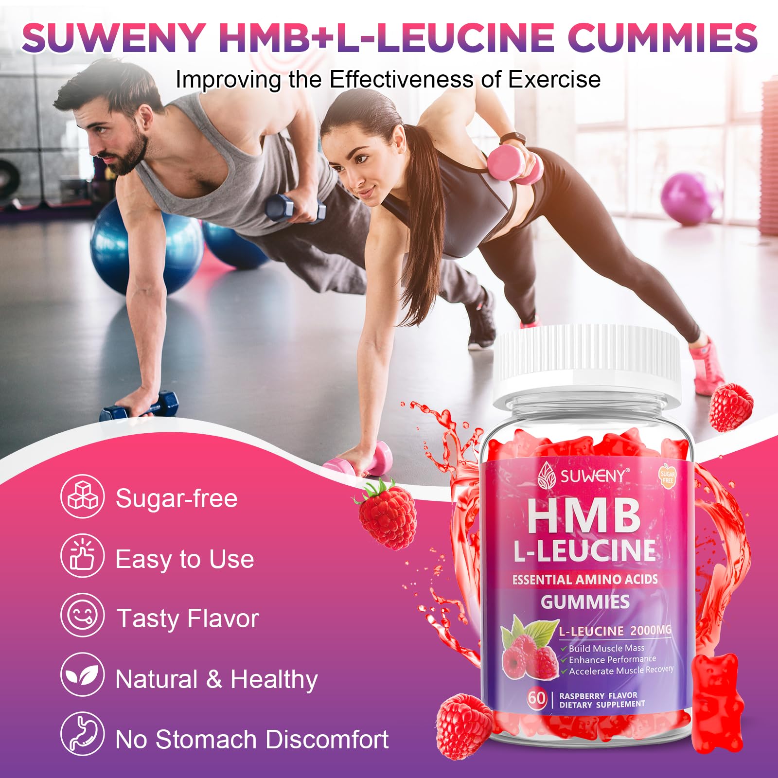 Lifestyle scene with active individuals after consuming gummies
