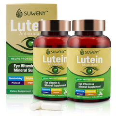 Front view of SUWENY Lutein Eye Vitamins bottle
