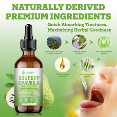 Vegan-friendly, non-GMO label for SUWENY Soursop Drops