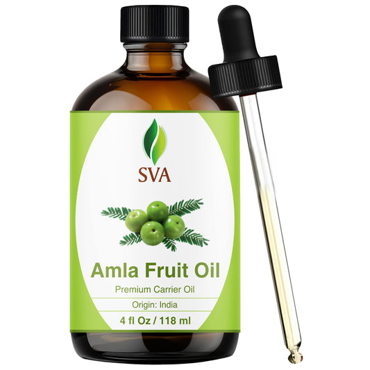 4oz (118ml) bottle of SVA Amla Oil with dropper