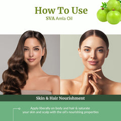 Amla Oil applied to skin for skincare application