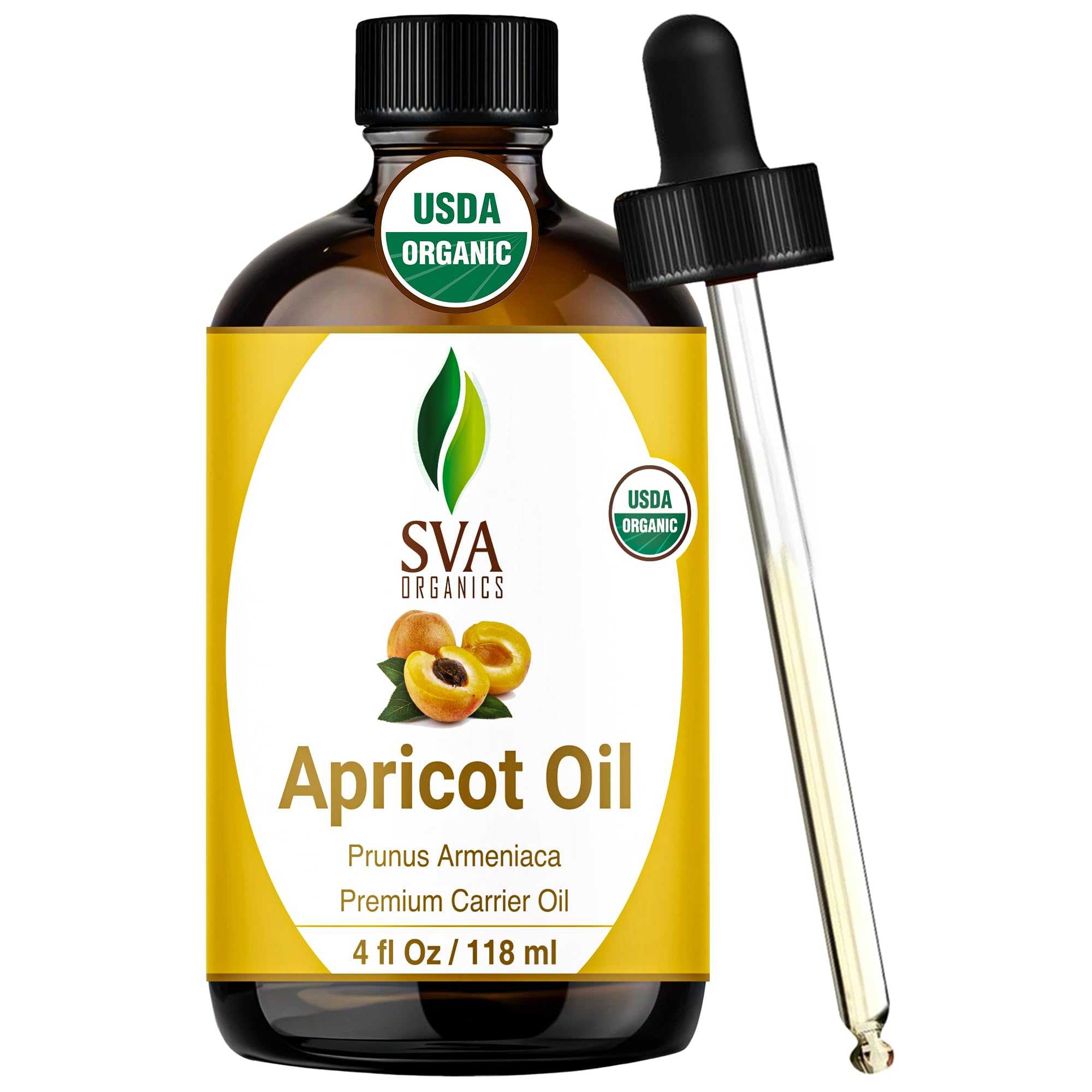 SVA Apricot Seed Oil 4 oz bottle with dropper