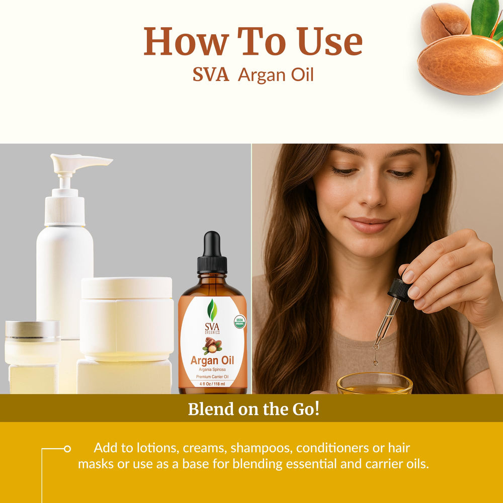 Argan oil serum used on the face