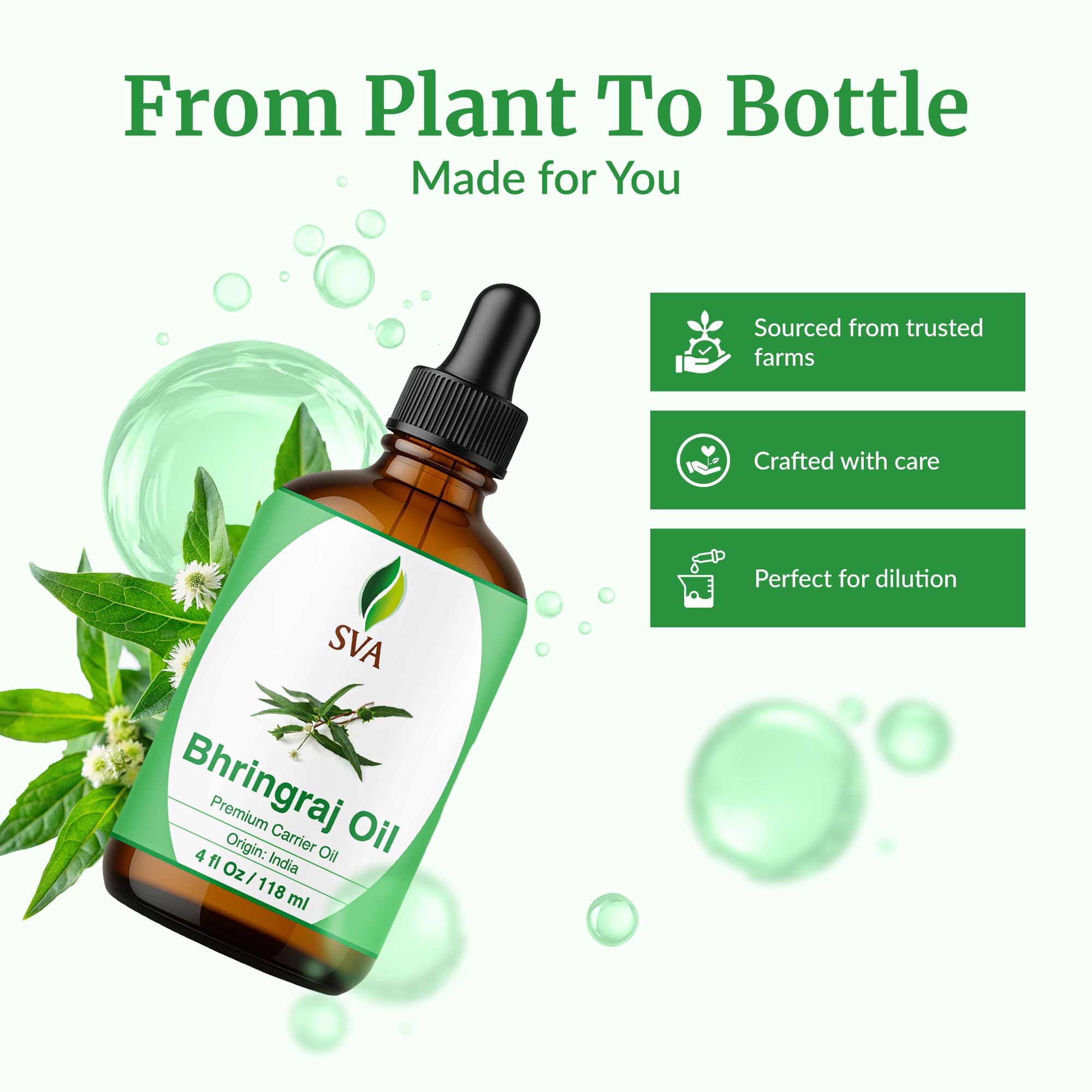 Dropper dispensing Bhringraj oil