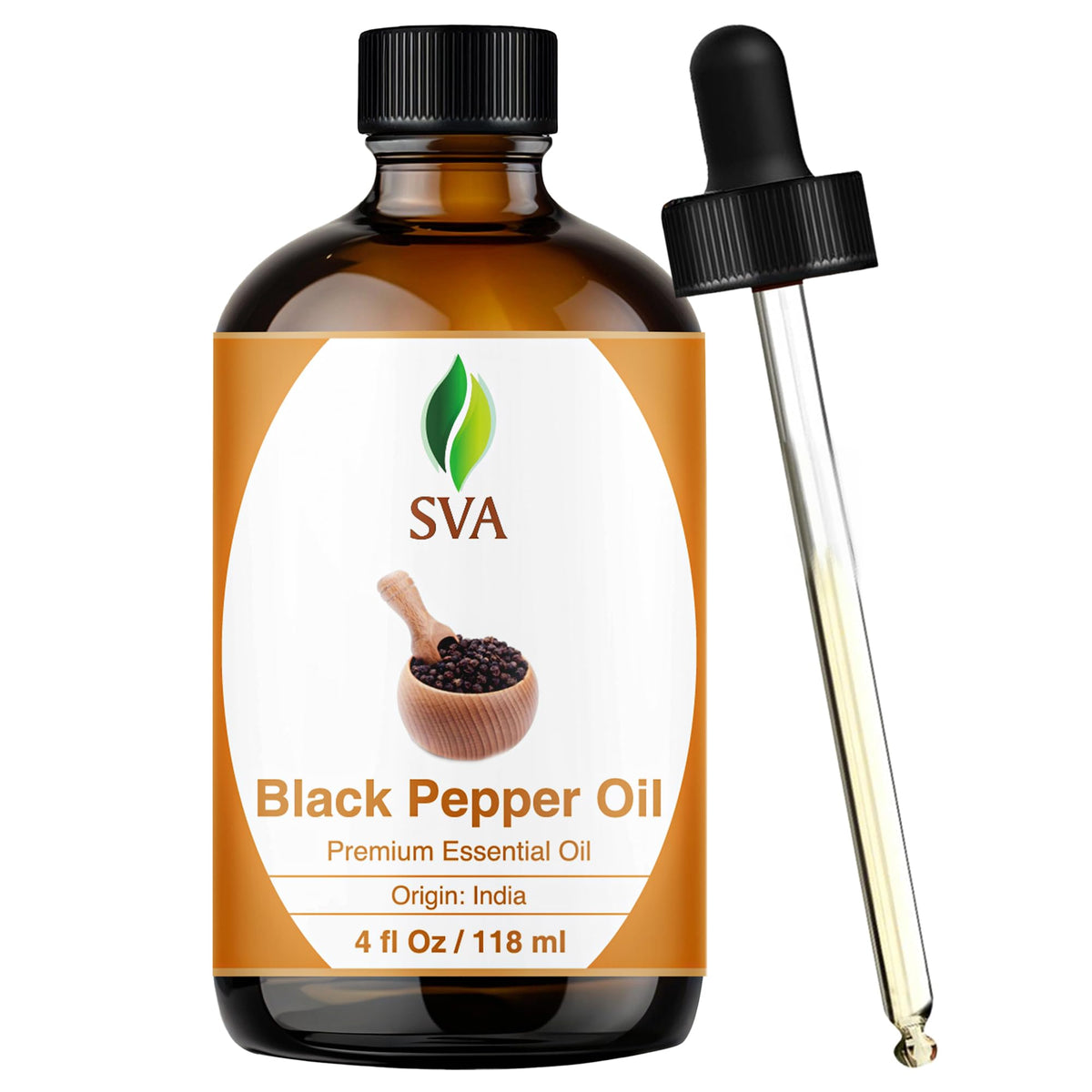 SVA Black Pepper Essential Oil 4oz bottle