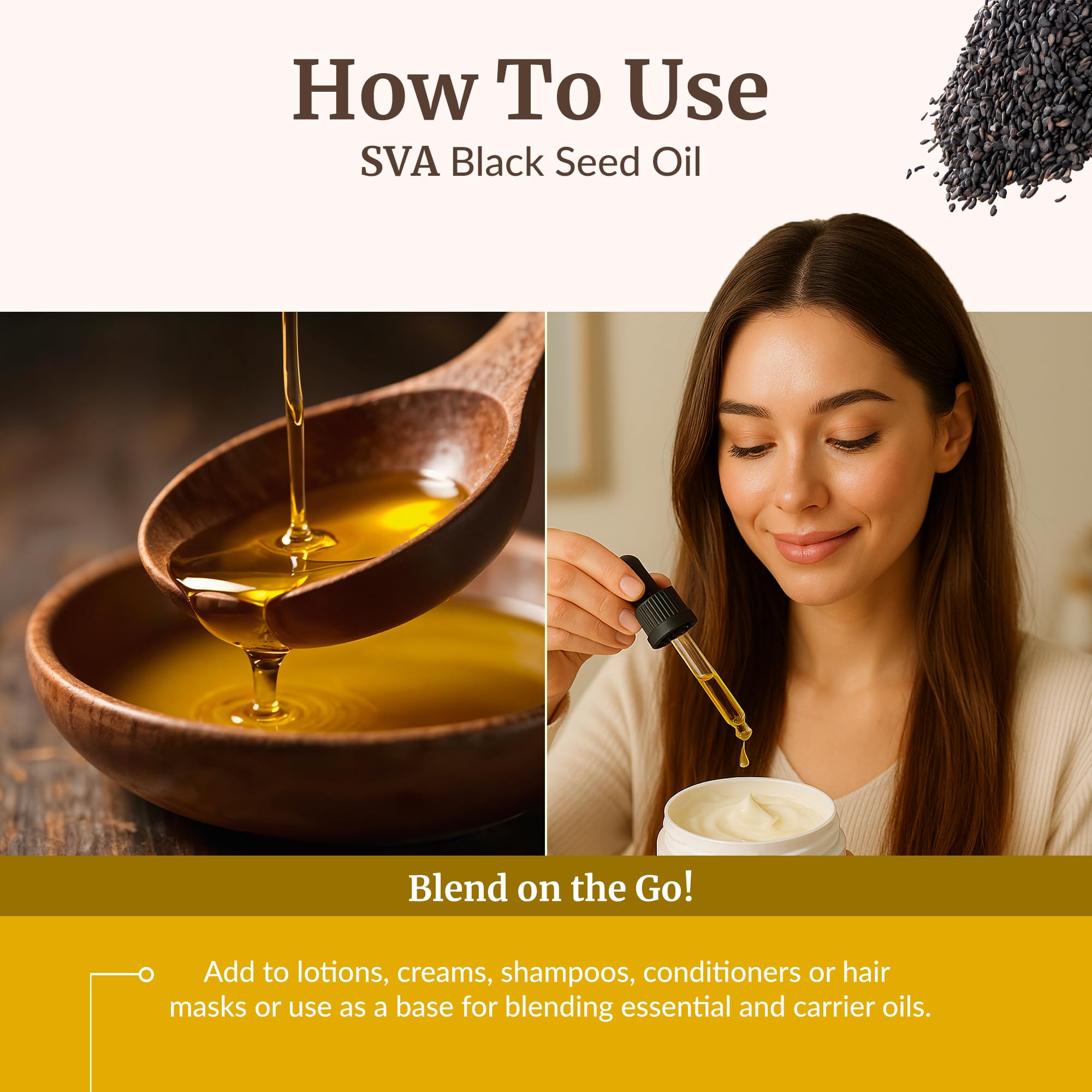 Body massage using organic black seed oil
