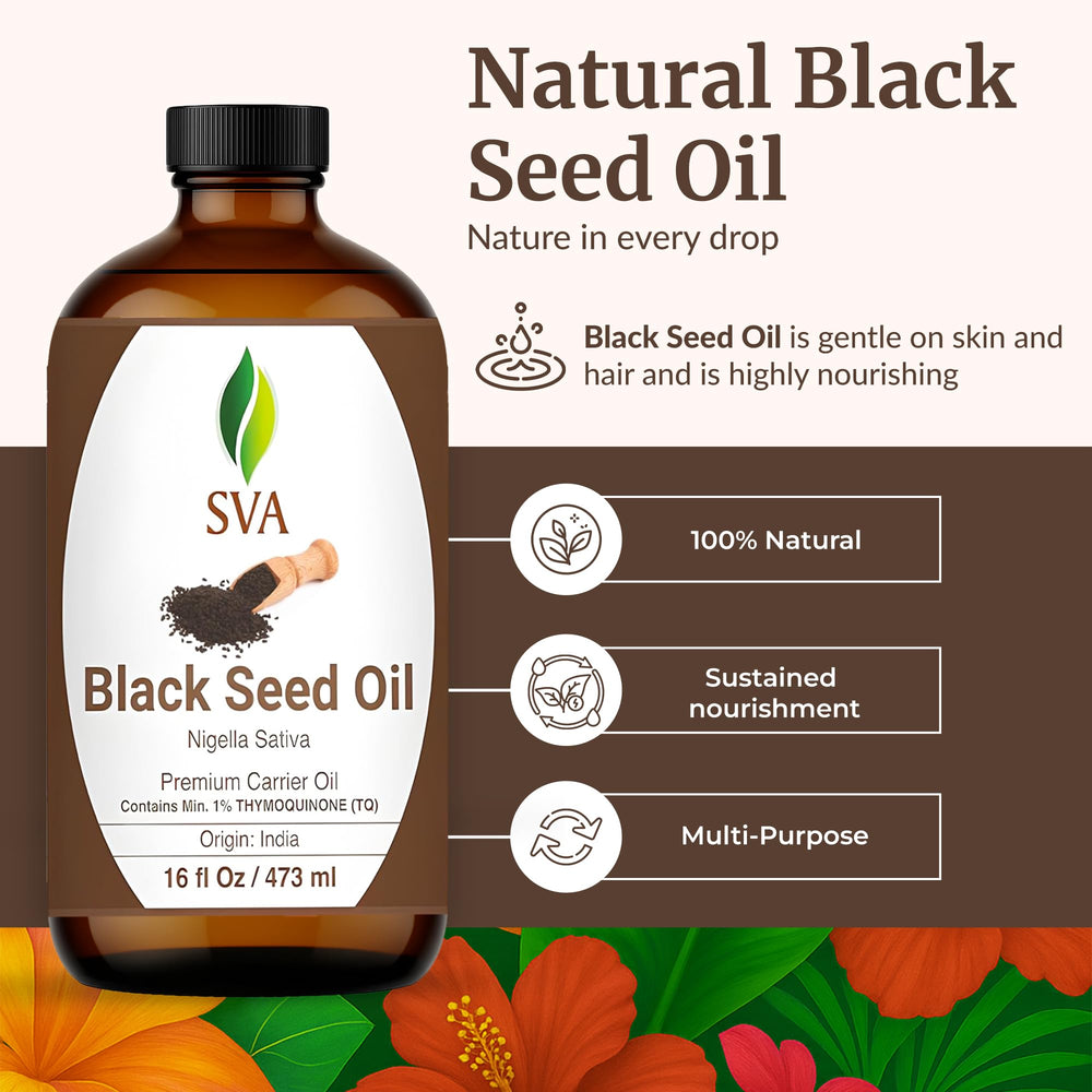 SVA Black Seed Oil bottle with cap