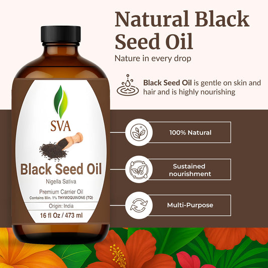 SVA Black Seed Oil bottle with cap