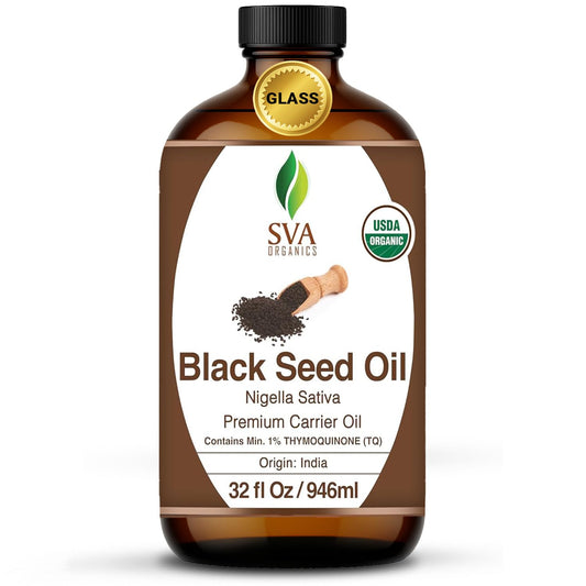 SVA Organic Black Seed Oil 32 oz bottle — cold-pressed