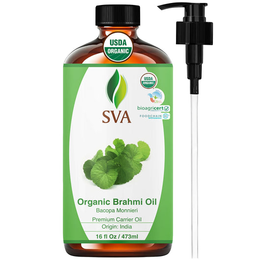 Organic Brahmi oil bottle, 16 oz