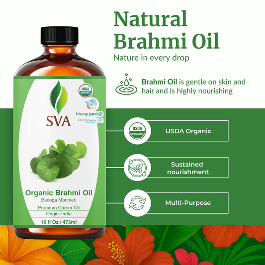 SVA Brahmi oil packaging and bottle