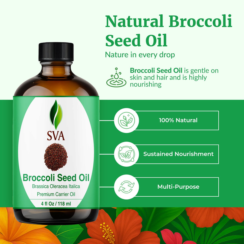 Dropper and bottle of SVA Broccoli Seed Oil