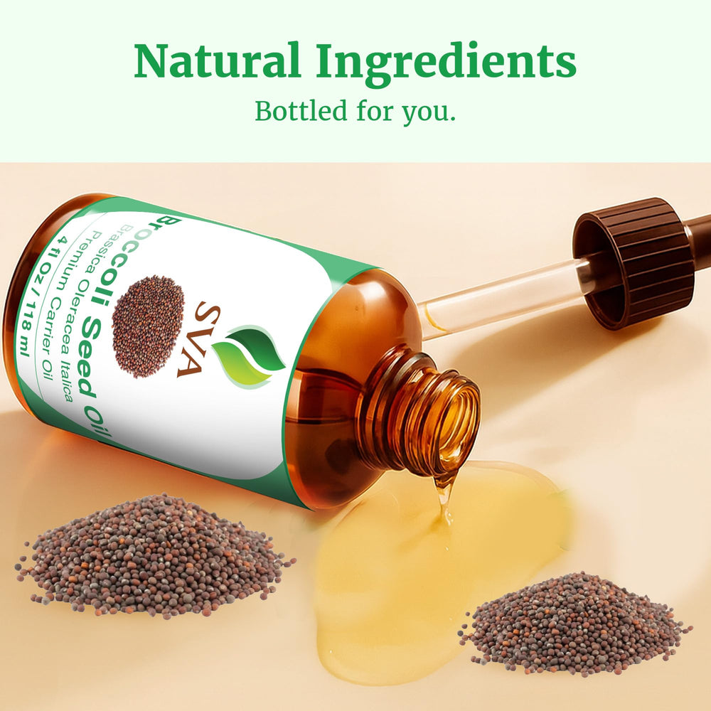 Packaging of SVA Broccoli Seed Oil 4oz