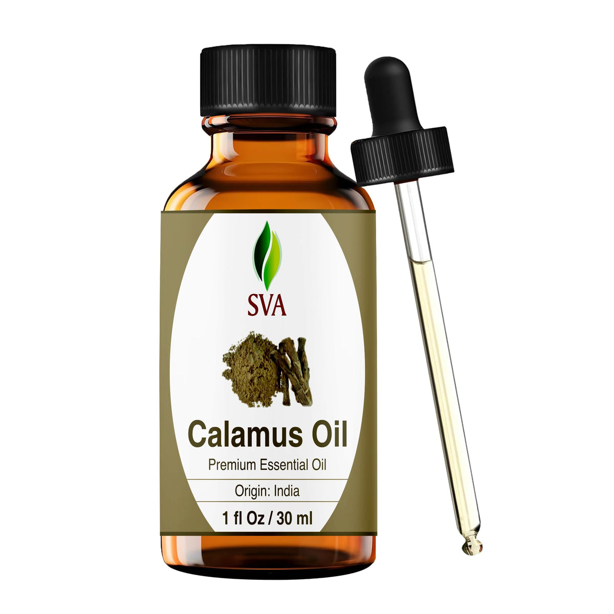 SVA Calamus Essential Oil bottle with dropper - 1 fl oz