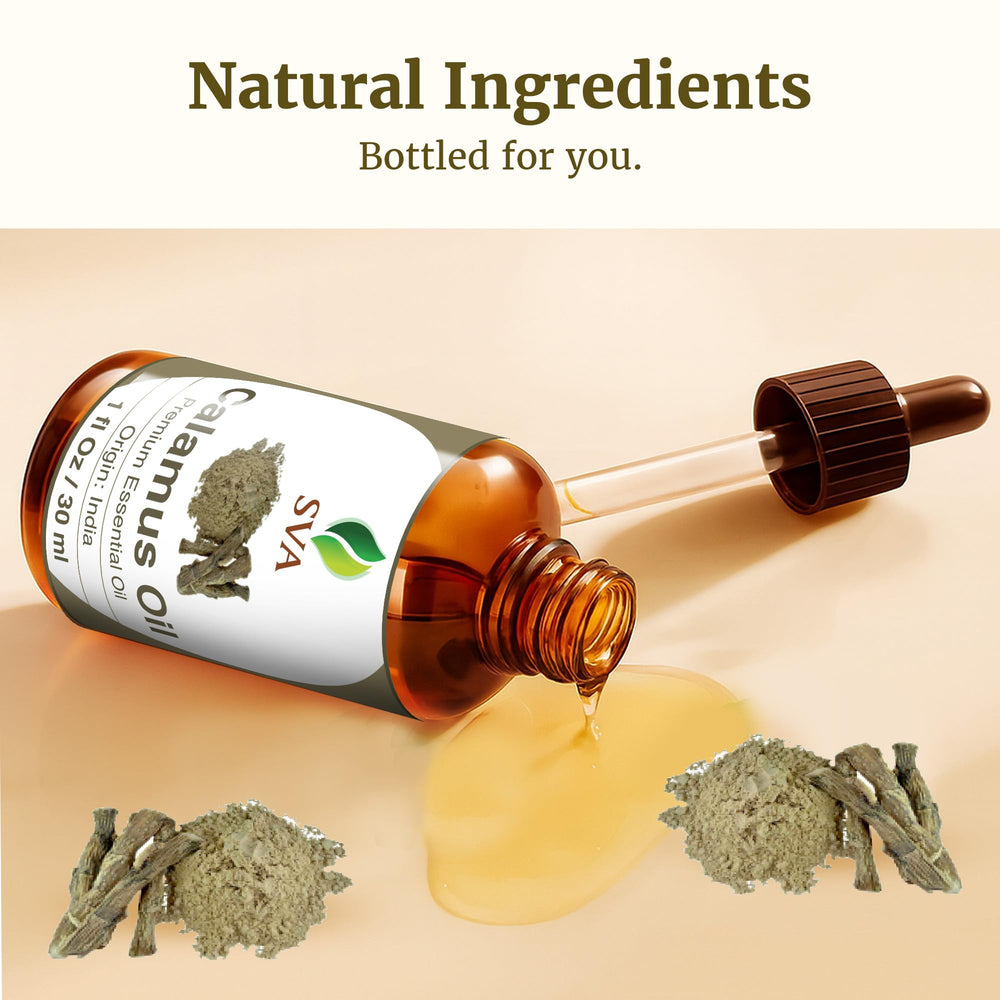Packaging and bottle of SVA Calamus Essential Oil
