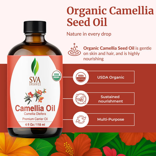 Dropper bottle of SVA Camellia Seed Oil