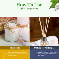 Natural camphor essential oil 32oz packaging