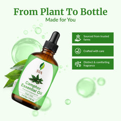 Camphor essential oil used for body massage