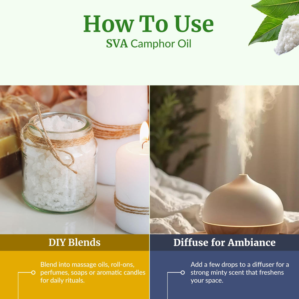 DIY projects using camphor essential oil in soaps and candles