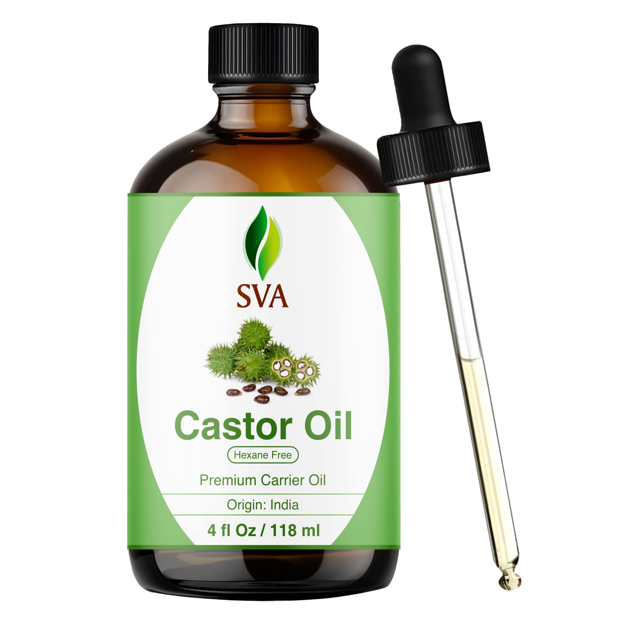 SVA Castor Seed Oil bottle with dropper – 4 fl oz