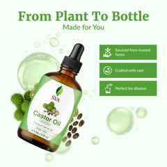 SVA Castor Seed Oil on white background