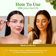 SVA Castor Oil label showing ingredients and hexane-free seal