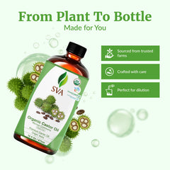 Castor Seed Oil used in hair care routine