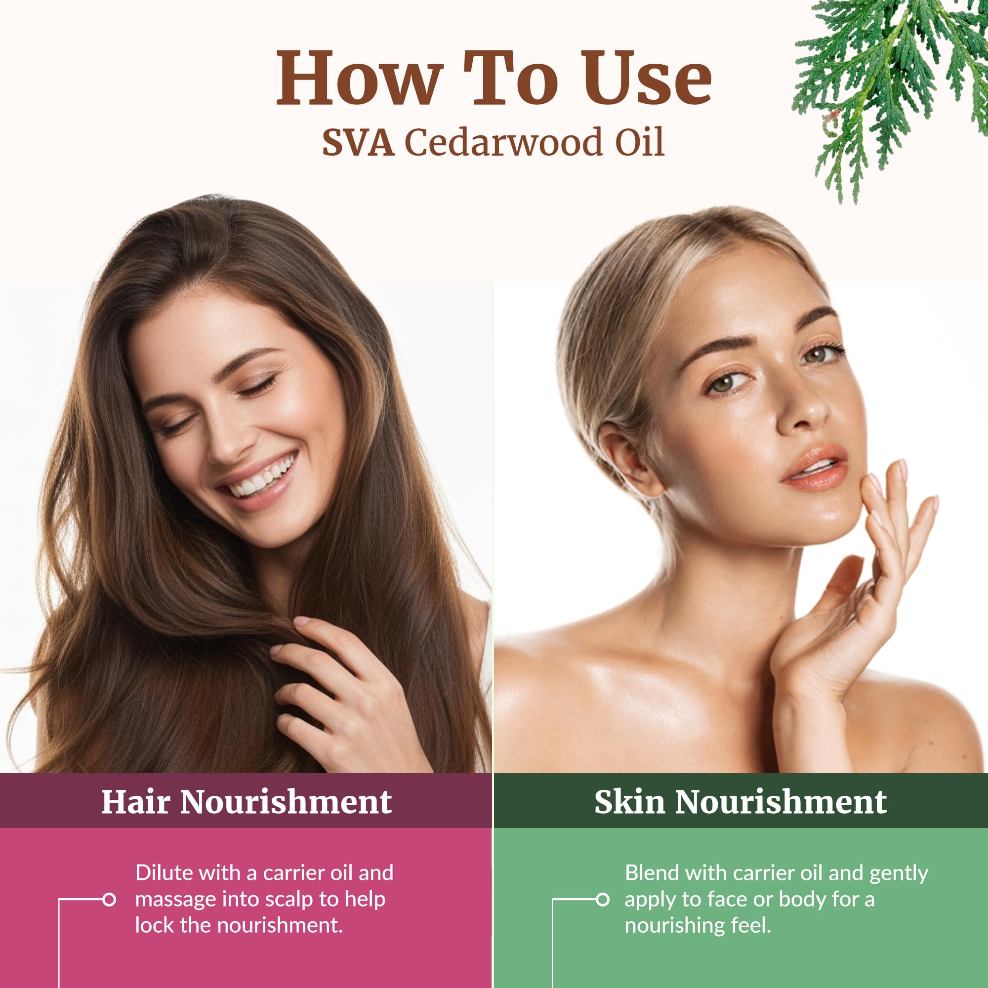 Cedarwood oil for hair care and scalp massage