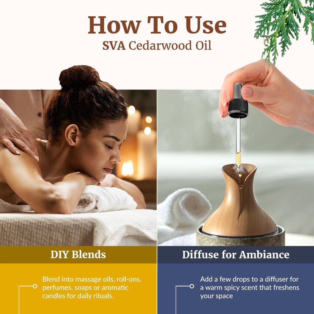 Cedarwood essential oil for massage