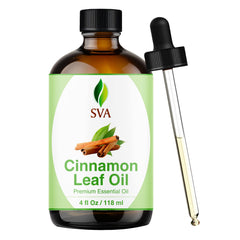 SVA Cinnamon Leaf Essential Oil bottle with dropper (4oz)