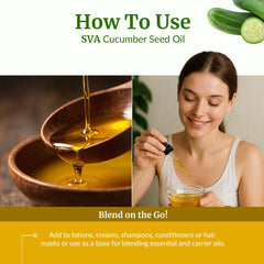 Cucumber seed oil mixed with shampoo for hair care