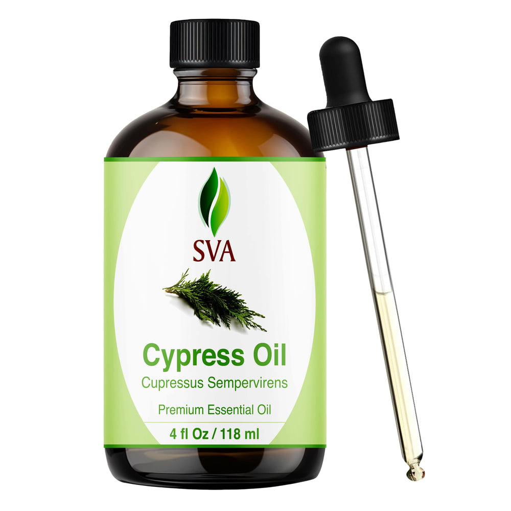 SVA Cypress Essential Oil 4oz bottle with label