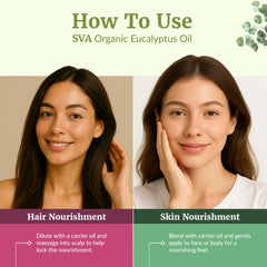 Face and skin care with eucalyptus essential oil