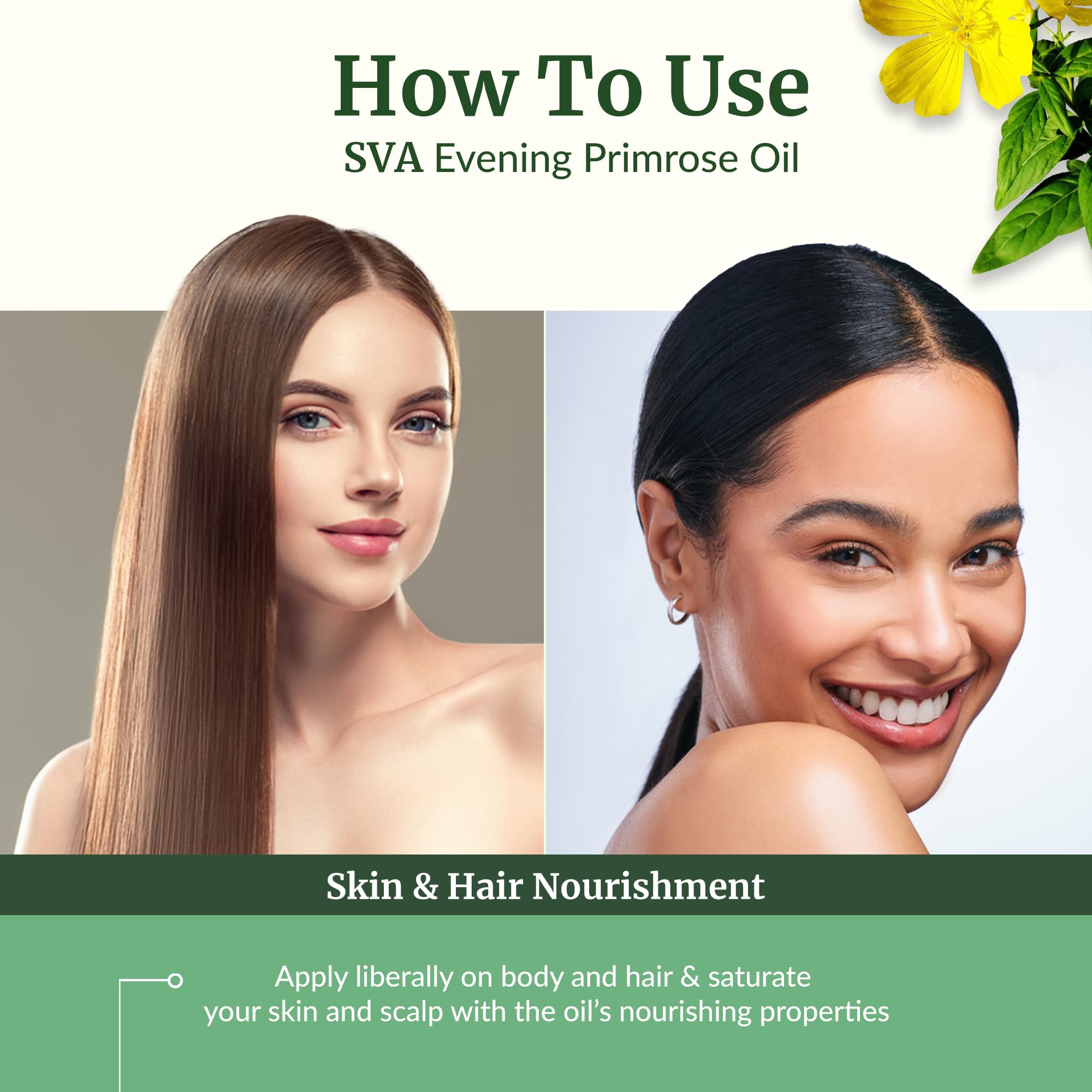 Face application of Evening Primrose Oil