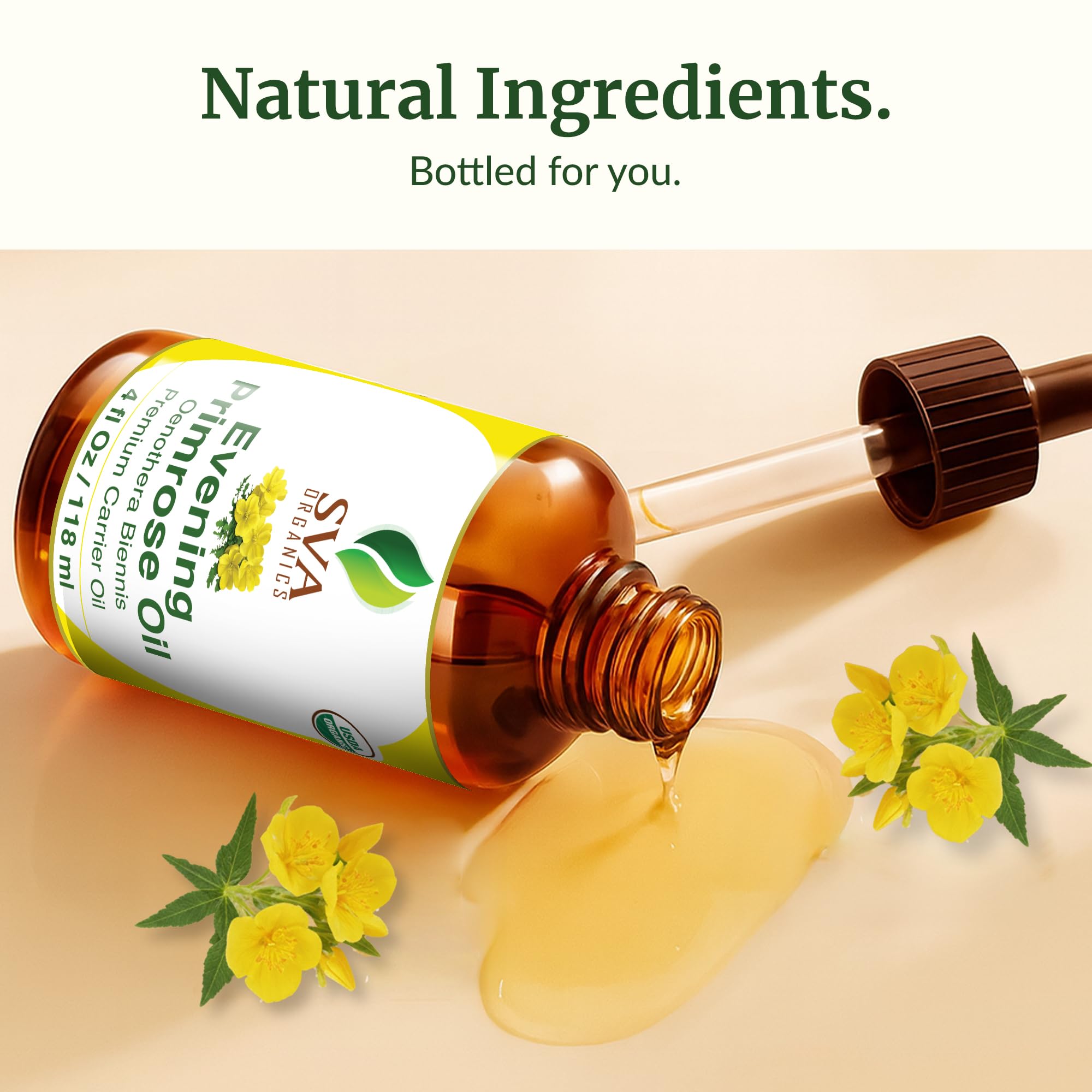 Cold-pressed Organic Evening Primrose Oil bottle